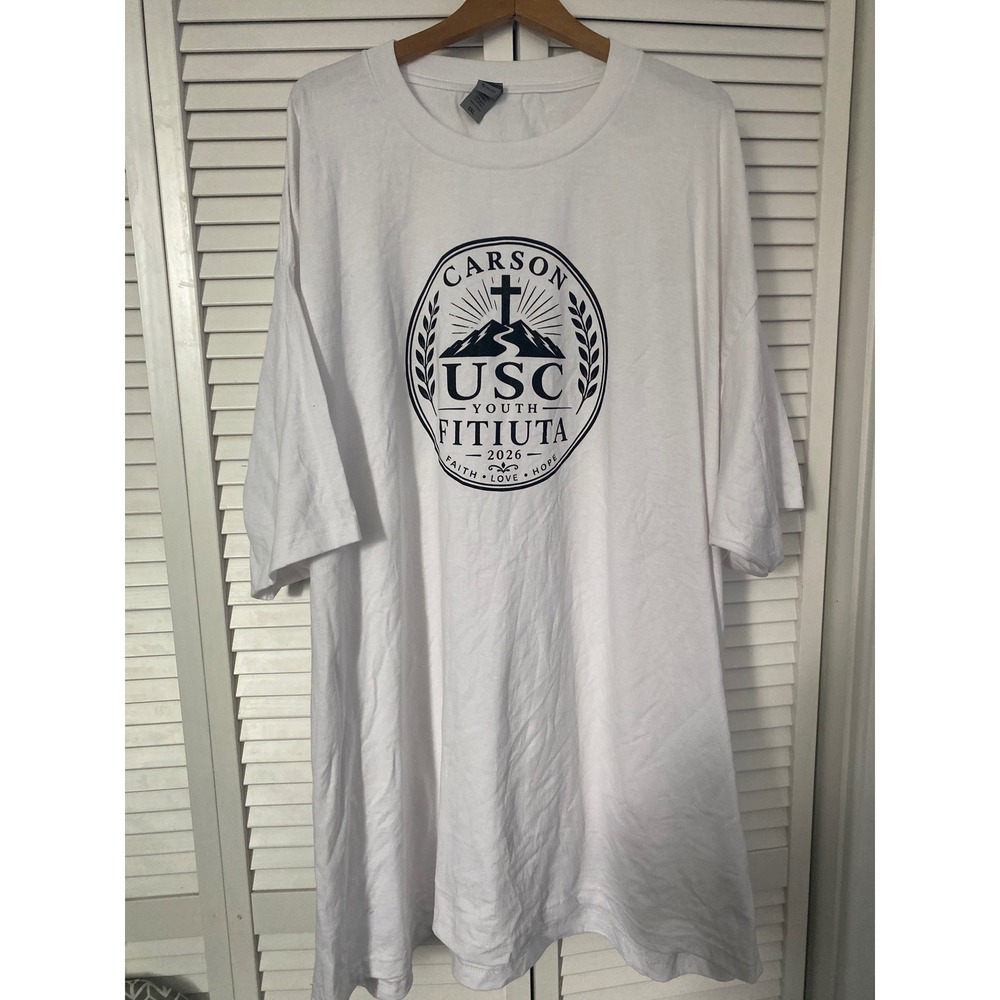 Basics Carson USC Youth Fitiuta 2026 Graphic T-Shirt White 5XL Heavyweight Tee